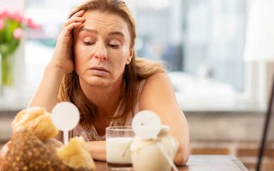 woman fatigued by gluten and dairy