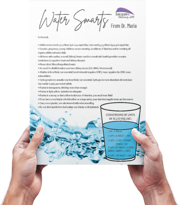 Dr. Maria's Water Smarts handout