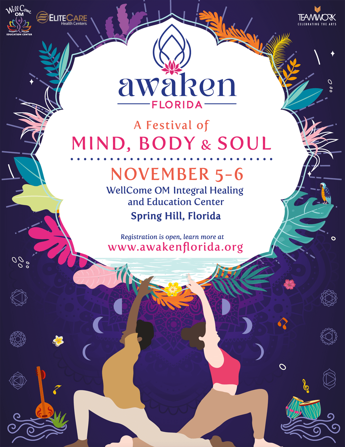 poster for Awaken Florida Festival 2022