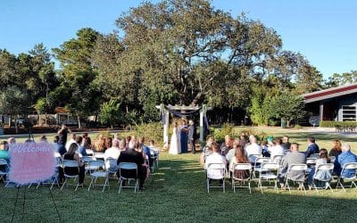 outdoor wedding being held at WellCome OM in Hernando County, FL