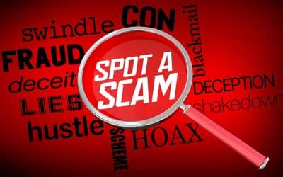 spot a scam magnifying glass