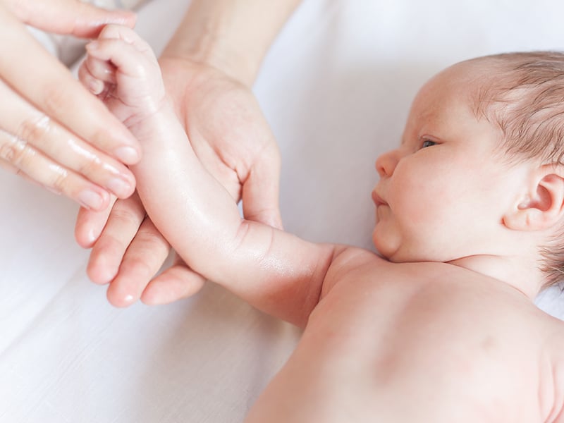 baby infant massage therapy